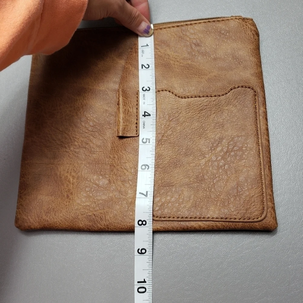 Carson faux leather brown small bag